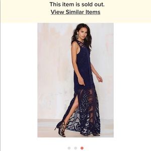 Finder’s keepers lace double slit maxi